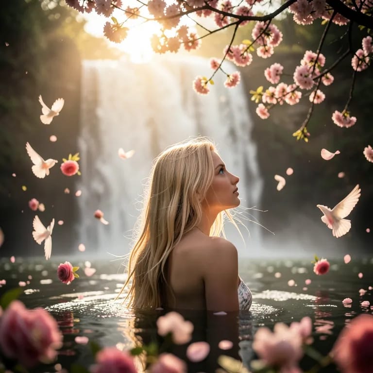 Waterfalls & Cherry Blossoms