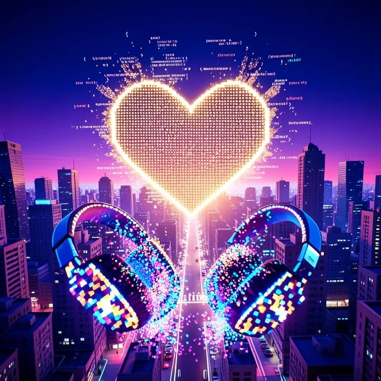 Pixel hearts