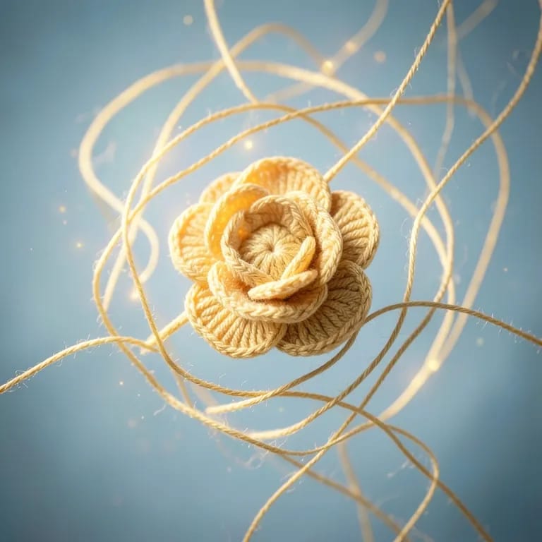 Crocheted rose