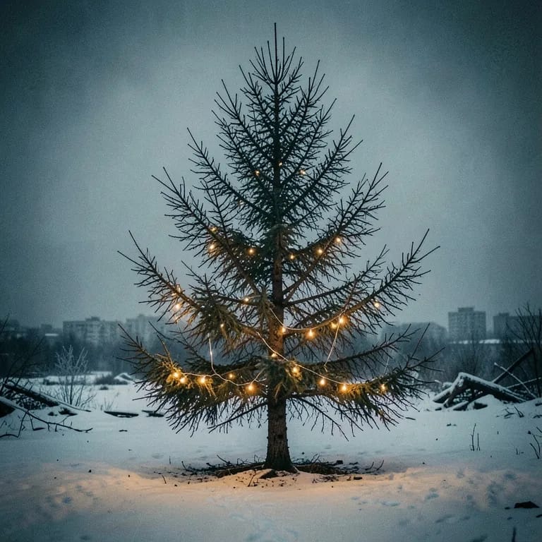 Empty Chair At Christmas