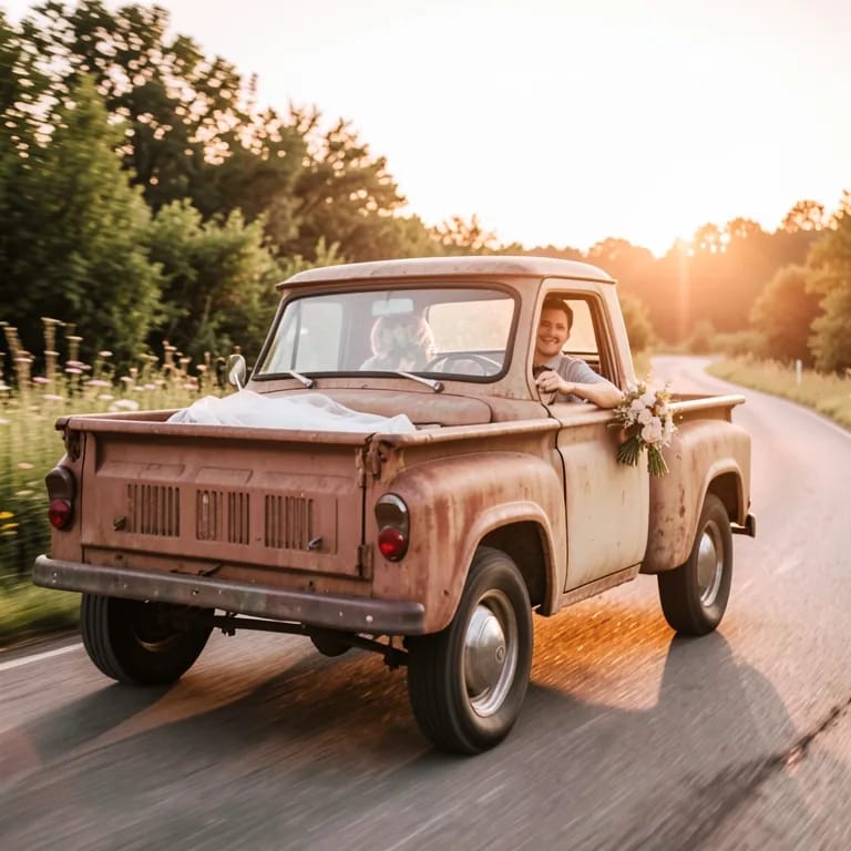 Just Married Truck