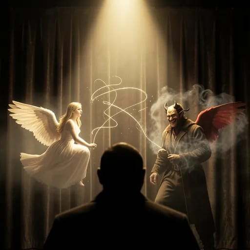 Angel On The Left, Trouble On The Right