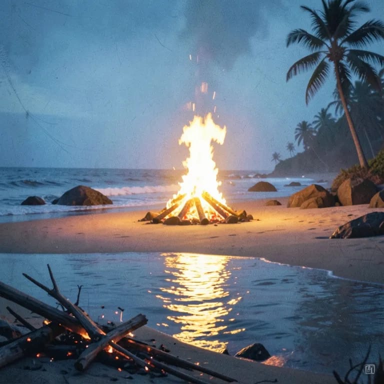 Bonfire by the Seaside