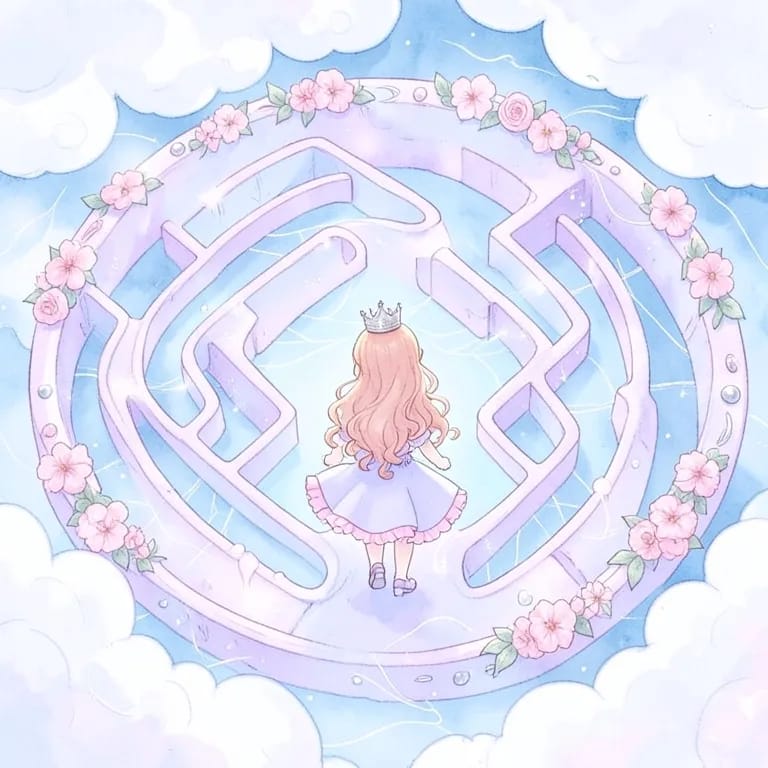 เขาวงกตสีชมพูอ่อน (Light Pink Labyrinth)