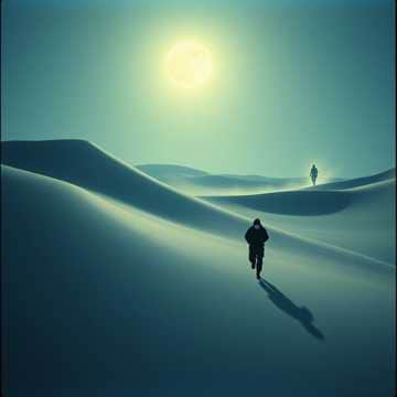 Frozen Shadows in the Desert