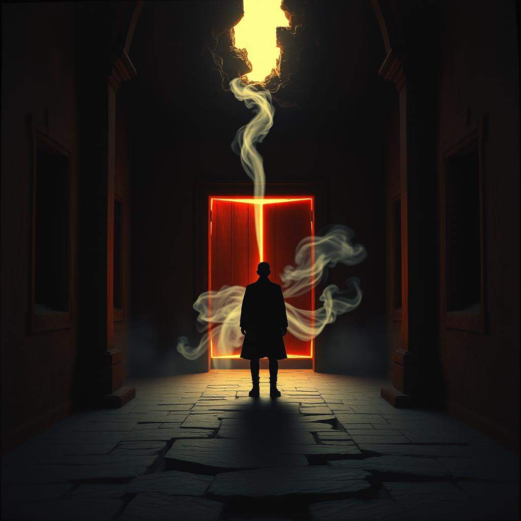 Shadow between the walls