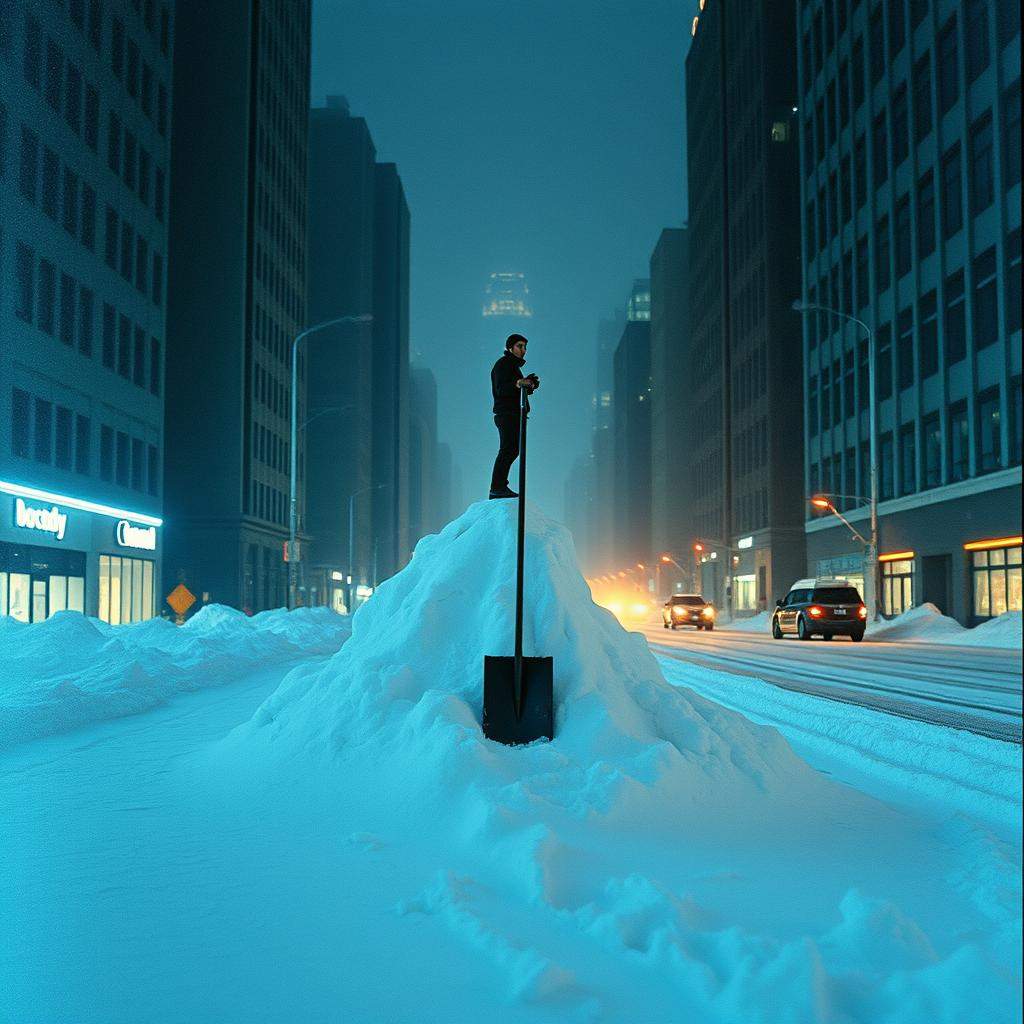 Man of Concrete in the Snow