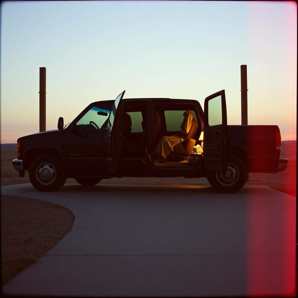 Black Truck on the Driveway