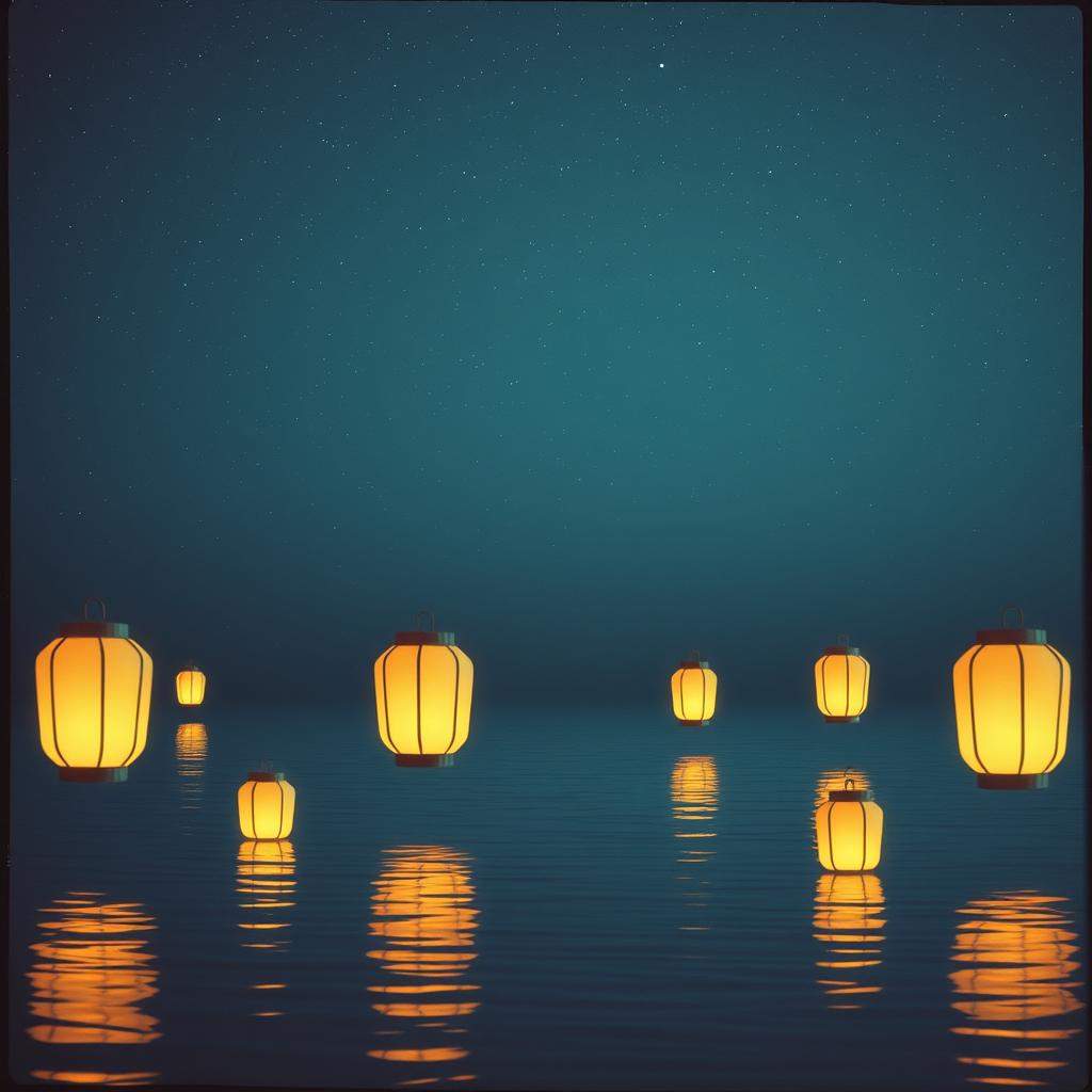 Lanterns in Black Water