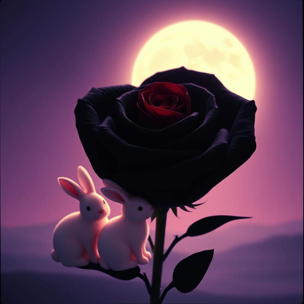 Black Rose and Sweet Bunny