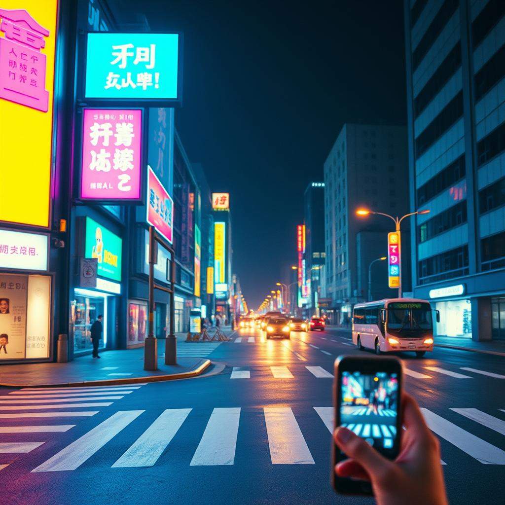 Neon Hangul Heartbeat