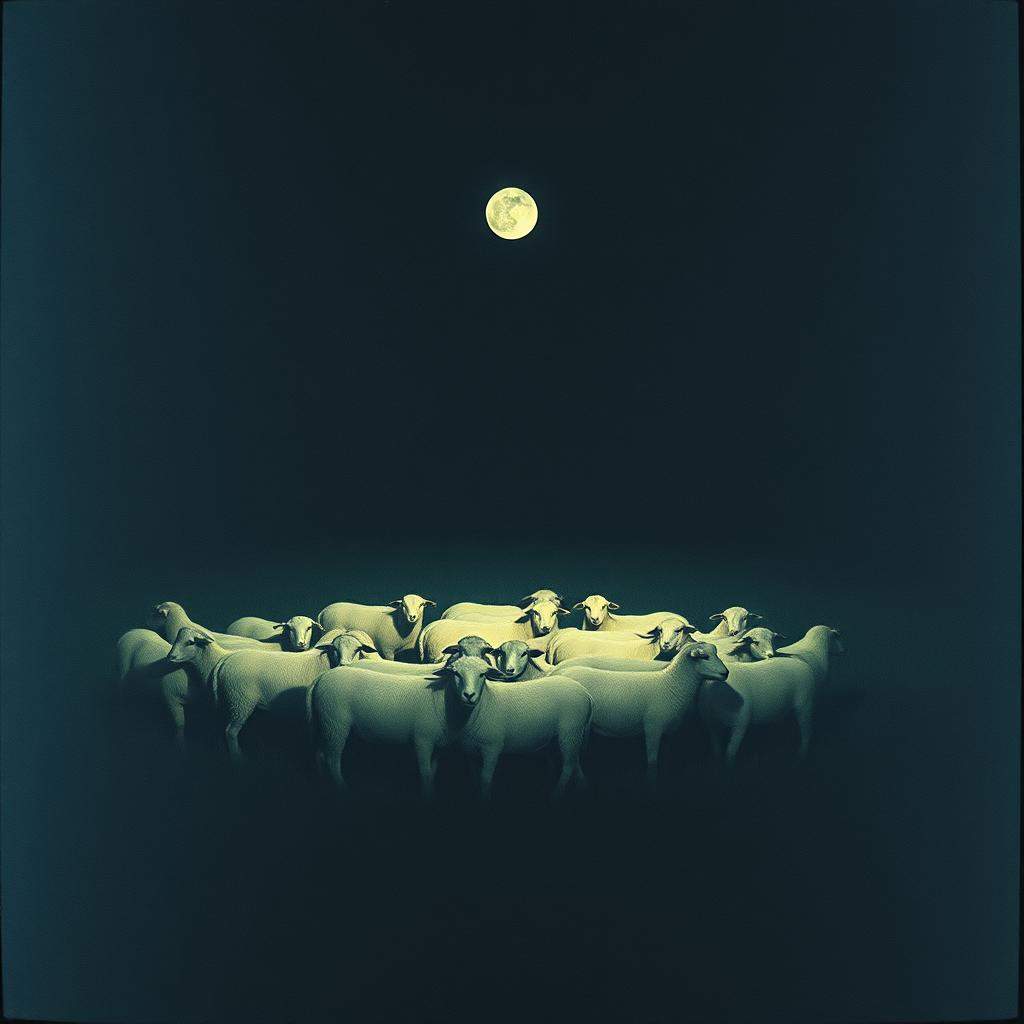 At night the sheep appear