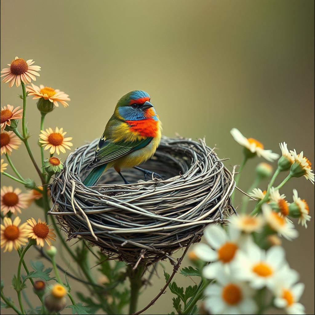 El pájaro en su nido