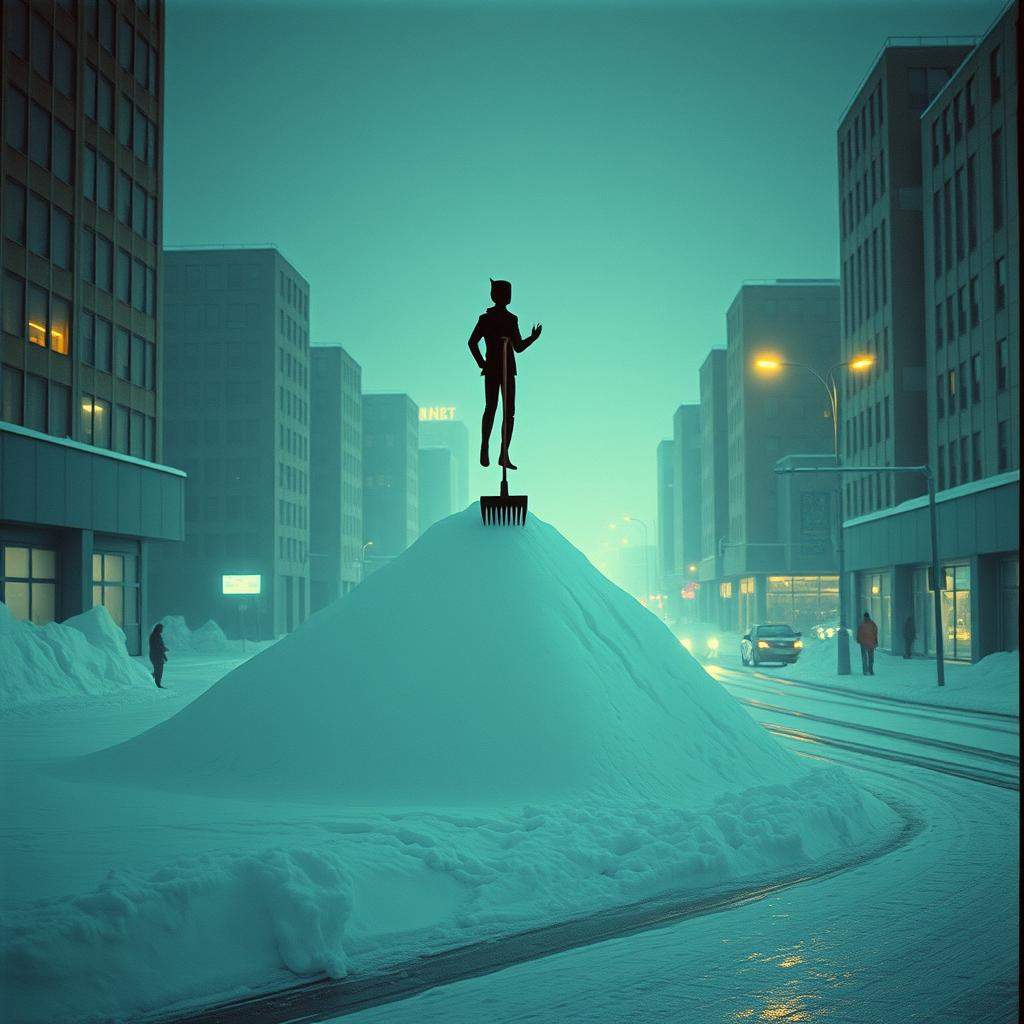 Man of Concrete in the Snow