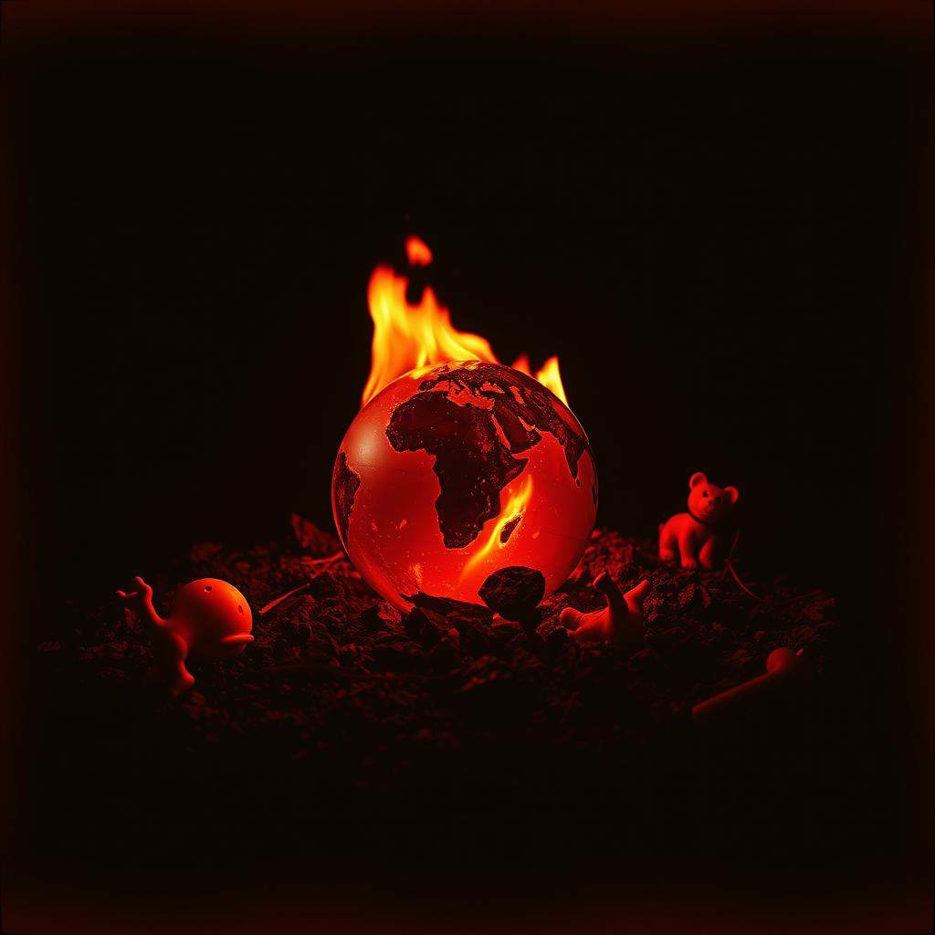 Globe en flamme