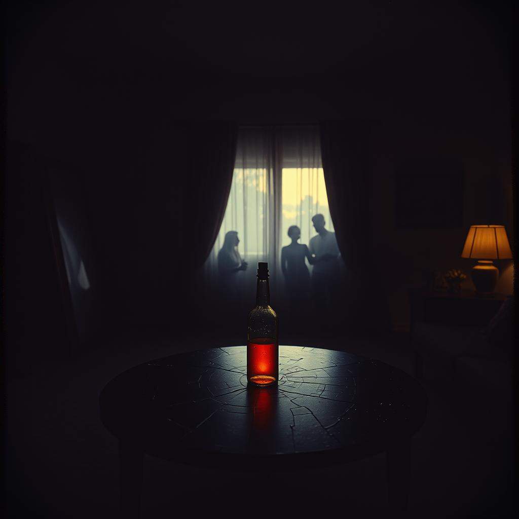 Shadows of the bottles