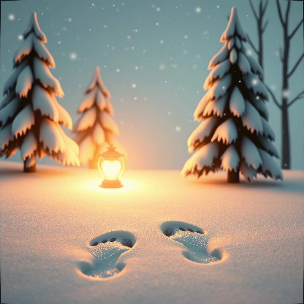 Wir gehen durch den Schnee