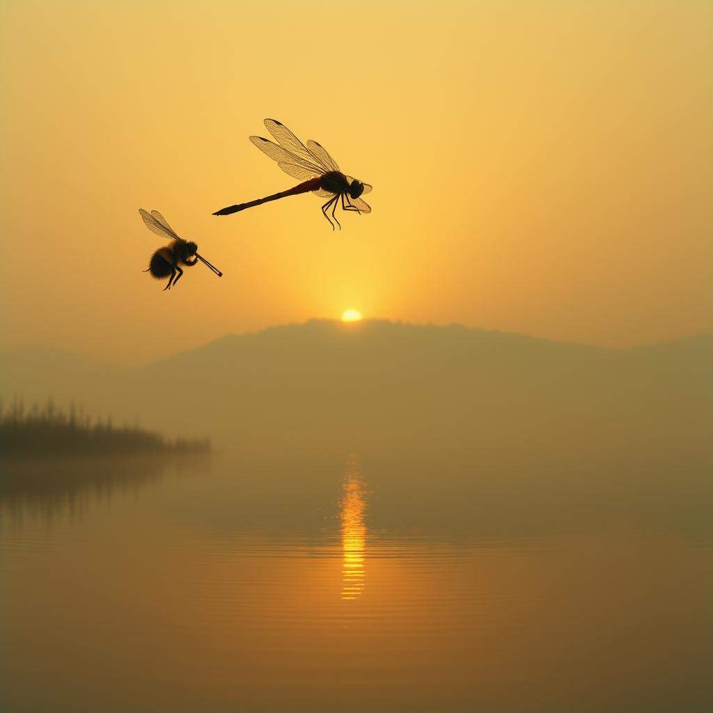 The dragonfly and the bumblebee