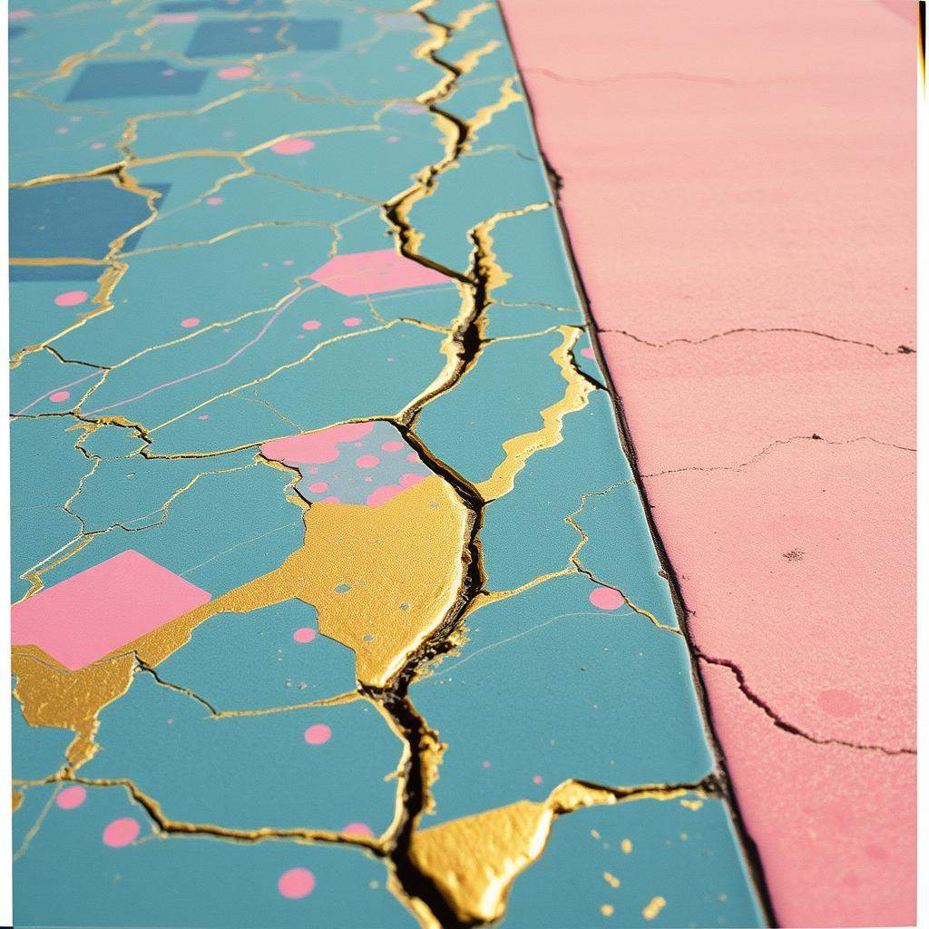 Cracks filled with Gold