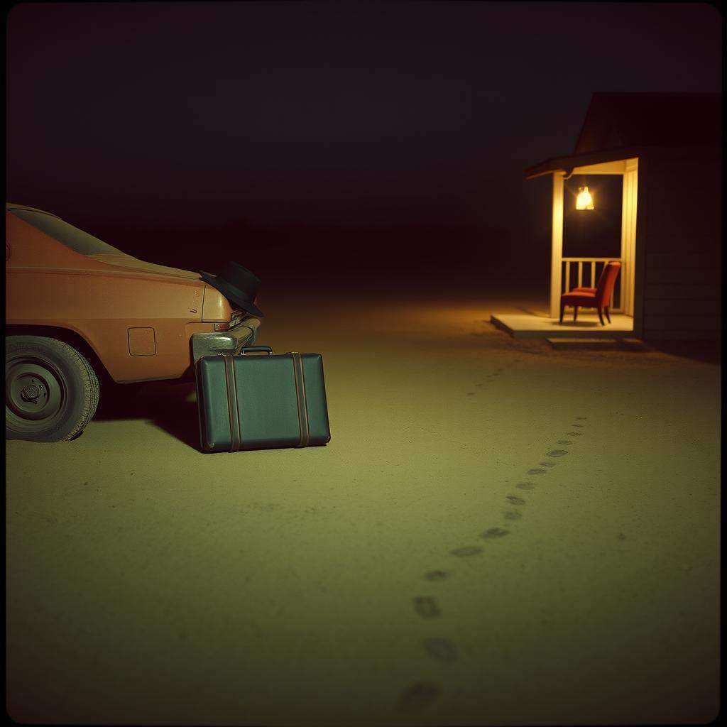 Suitcase In The Driveway