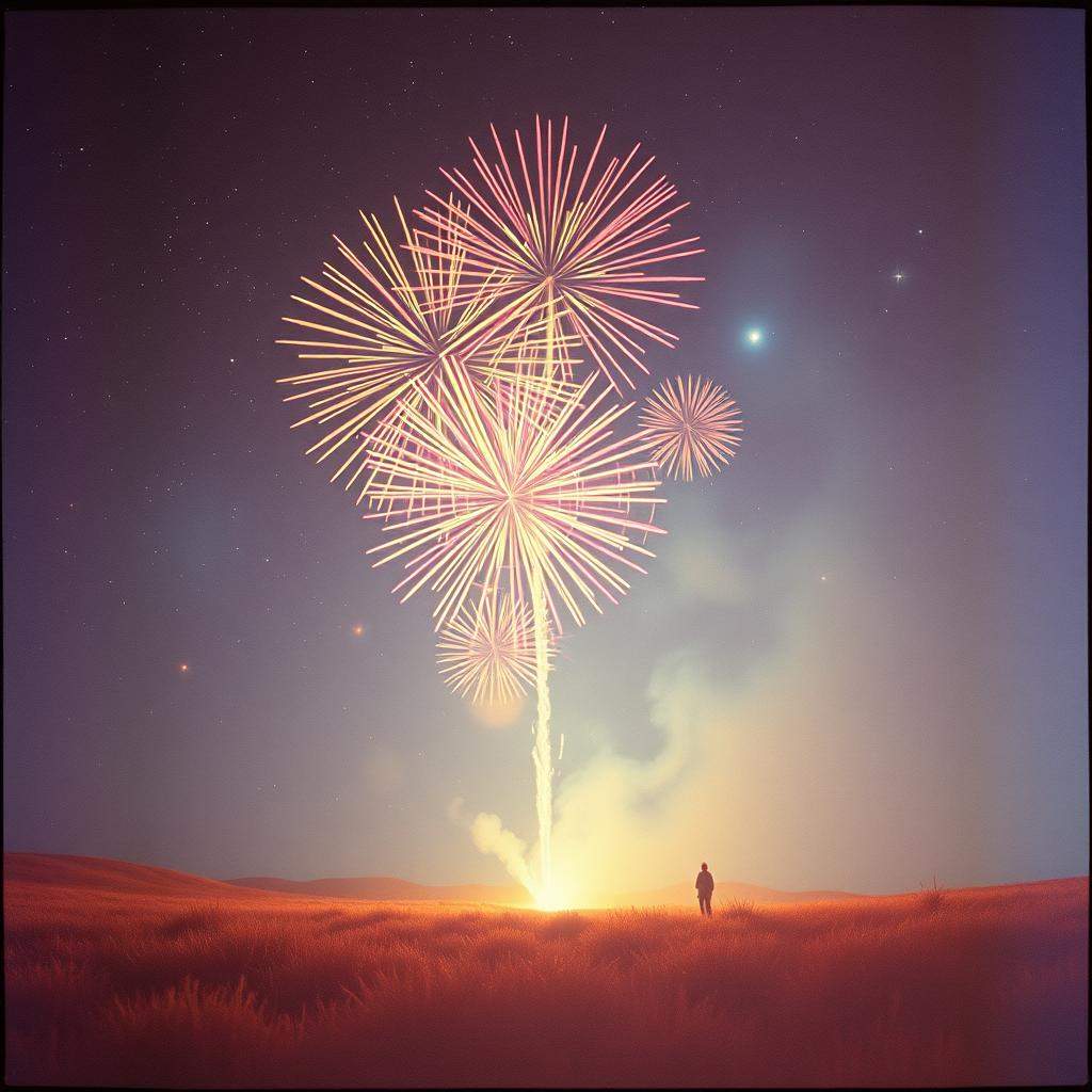 Fairy firework space people are coming... That's awesome.