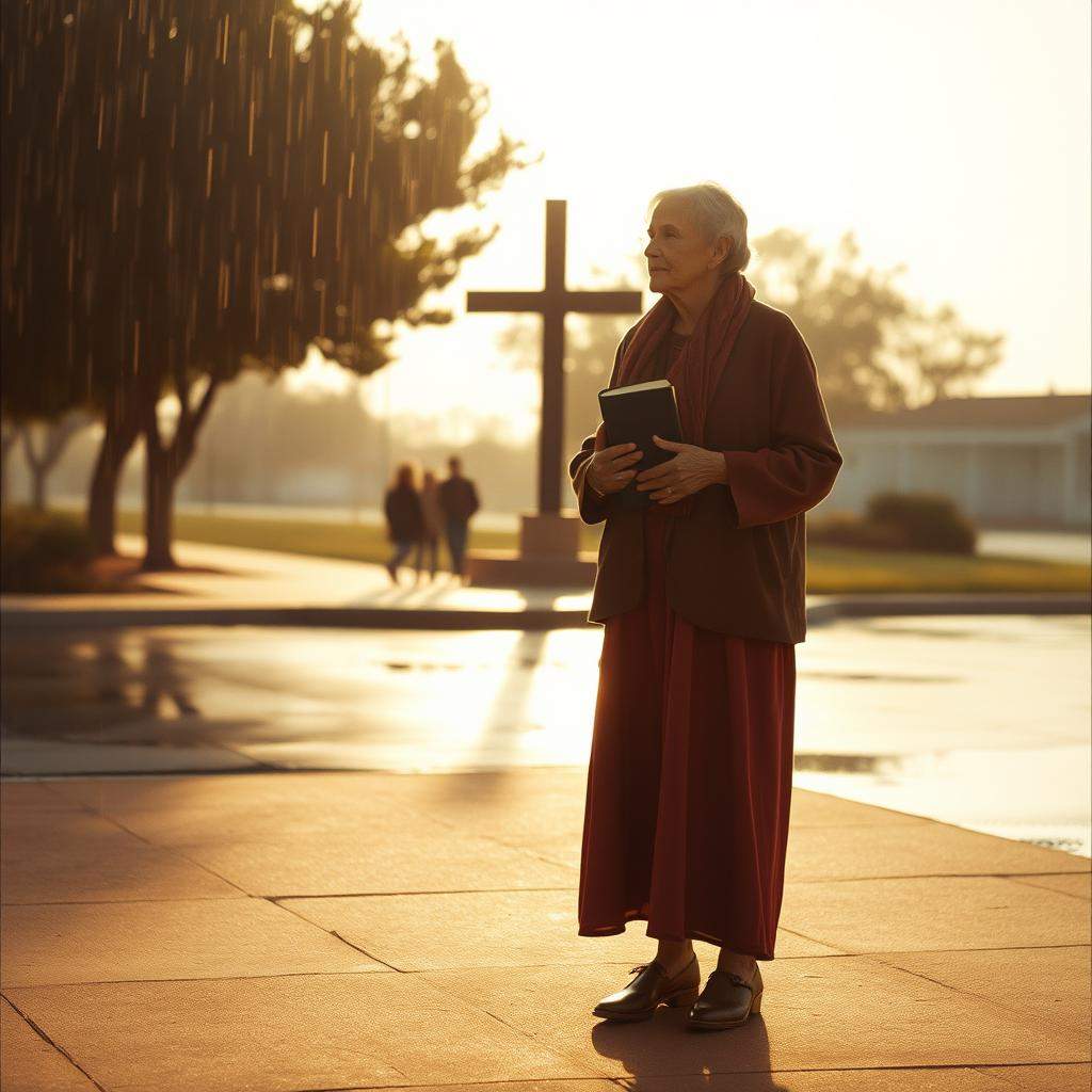 Mother pray for he children's