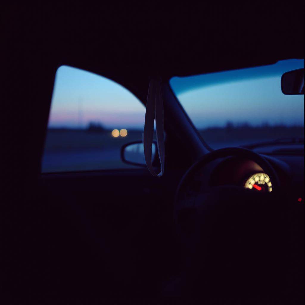 Empty passenger seat