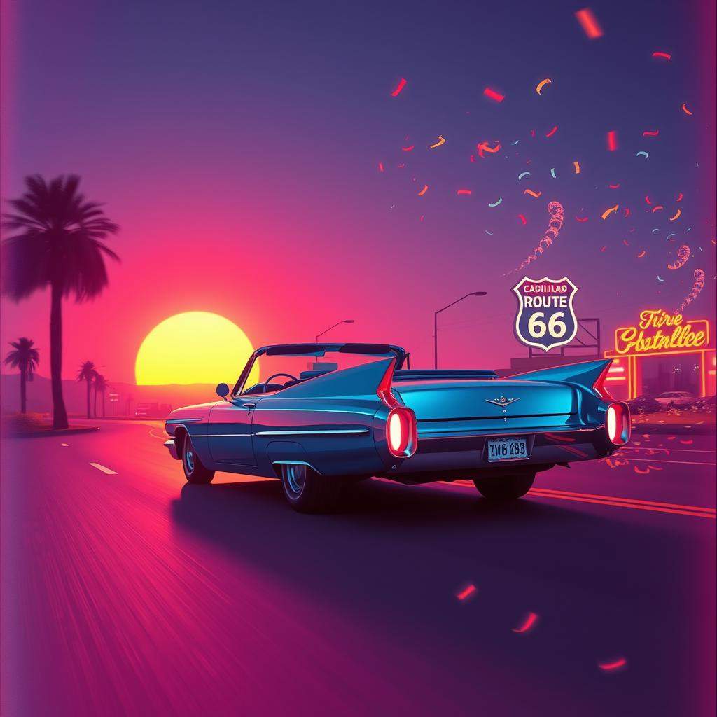 Hellblauer Cadillac Sunrise (Dancehall)