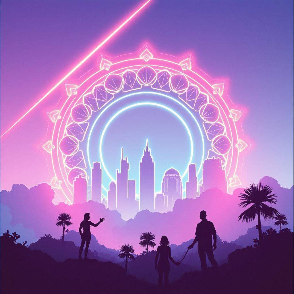 Neon Dreams in the Cyber Sky