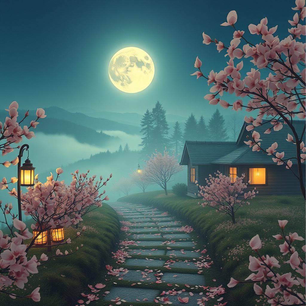 月光下的桃花村