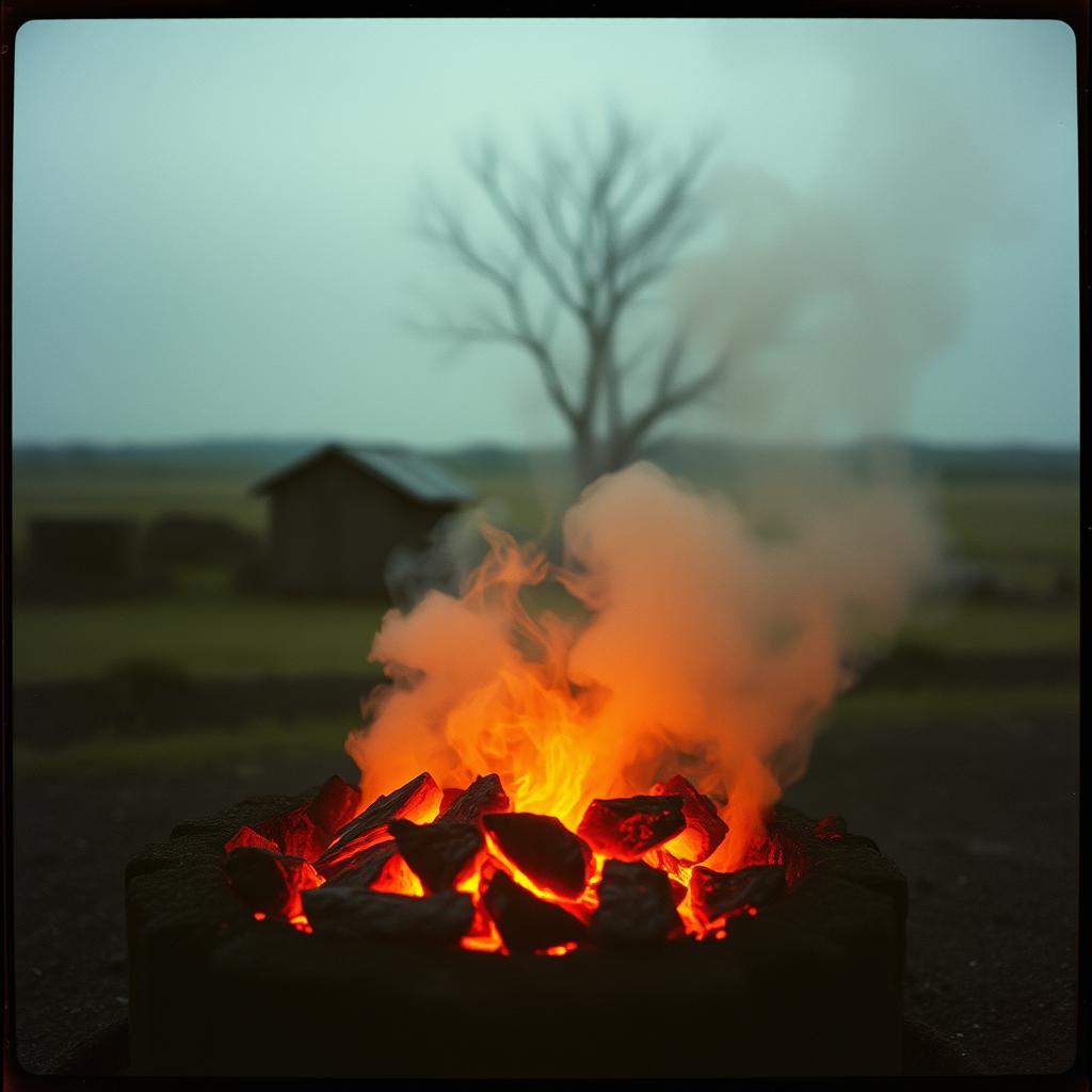 Even as the coals burn bright