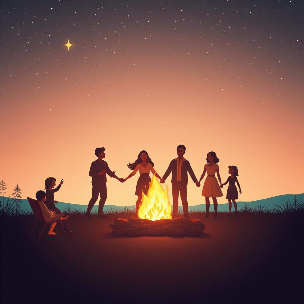 Together under the sky.