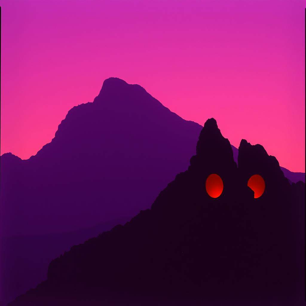 Purple mountain sunset of western Nevada