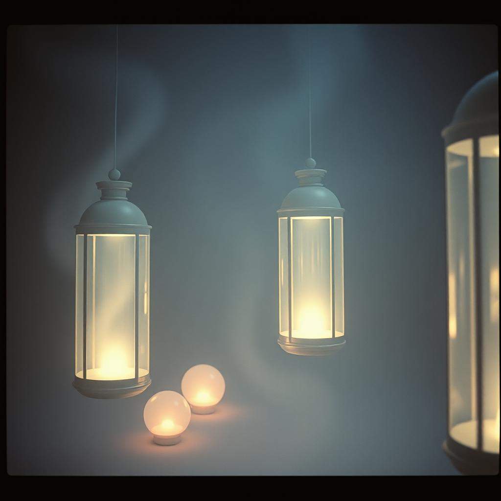 Glass Lantern Hearts