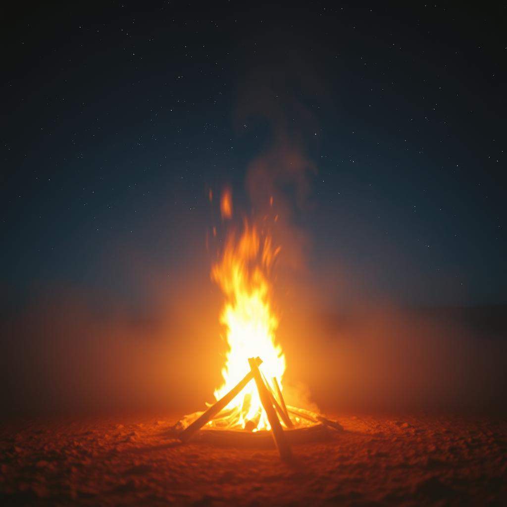 Lonely Sunset on the Bonfire Night