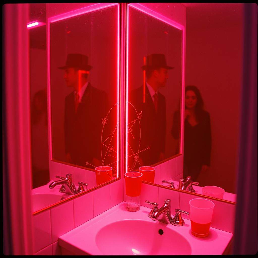 Snow on the Bathroom Stall