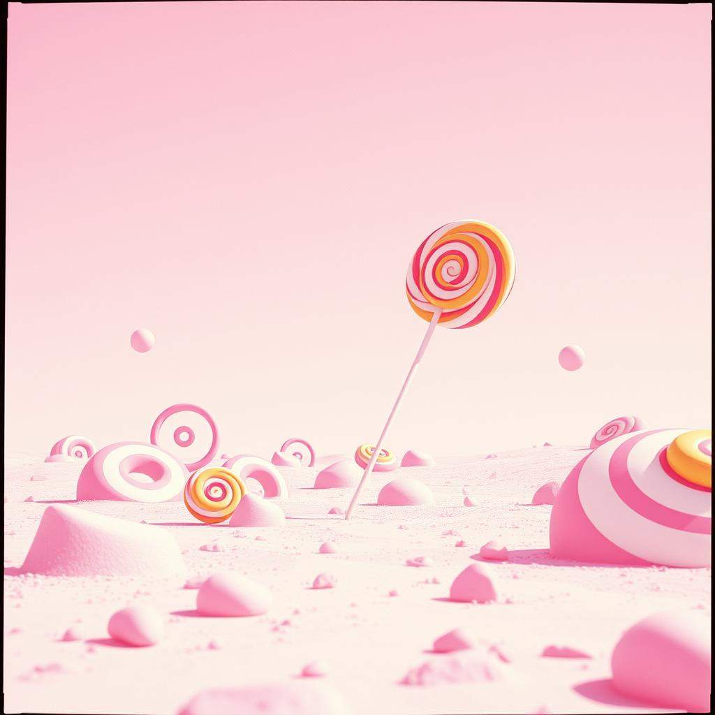 Licking on a lollipop