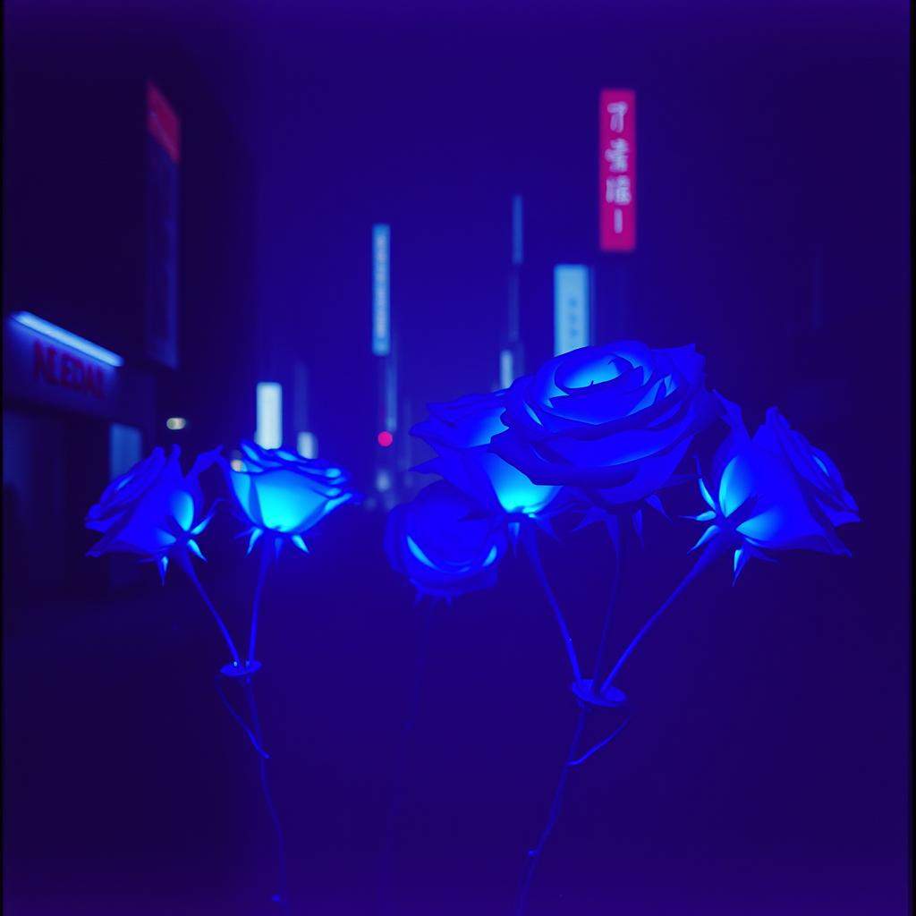 Blue Electric Roses