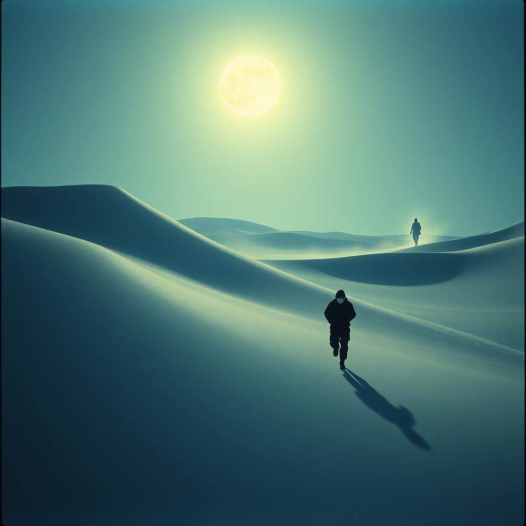 Frozen Shadows in the Desert