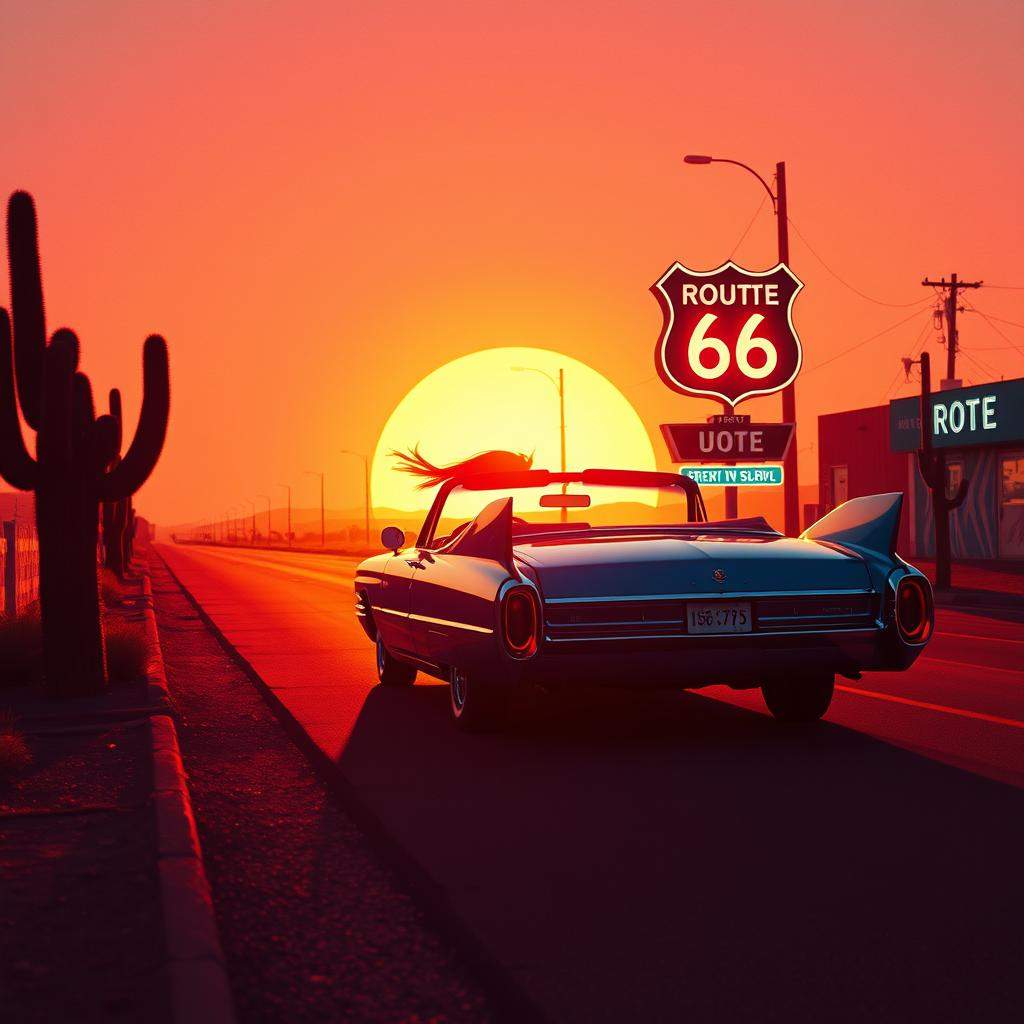 Hellblauer Cadillac Sunrise