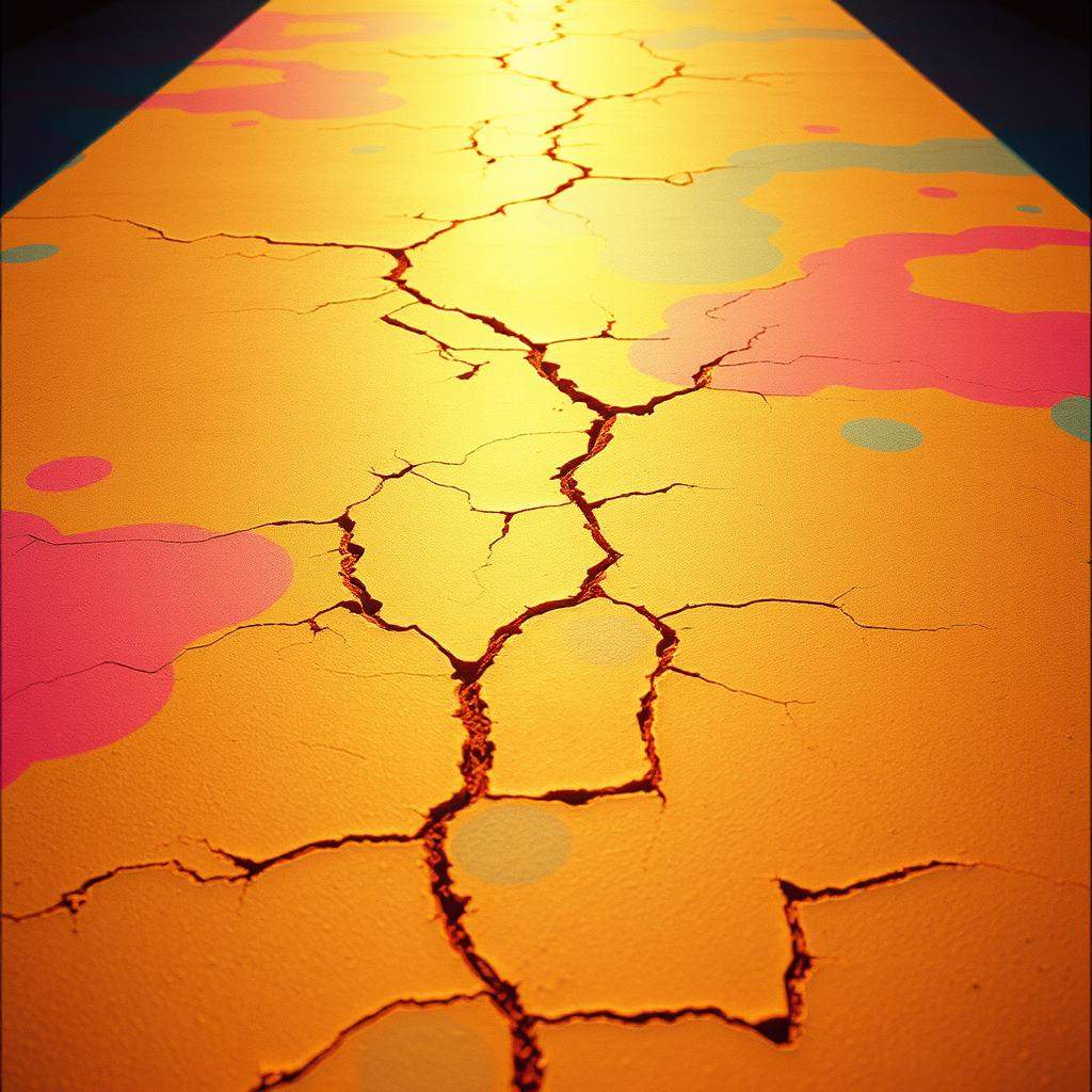 Cracks filled with Gold