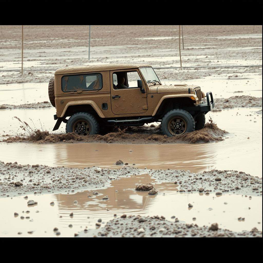 I'm tires in the mud