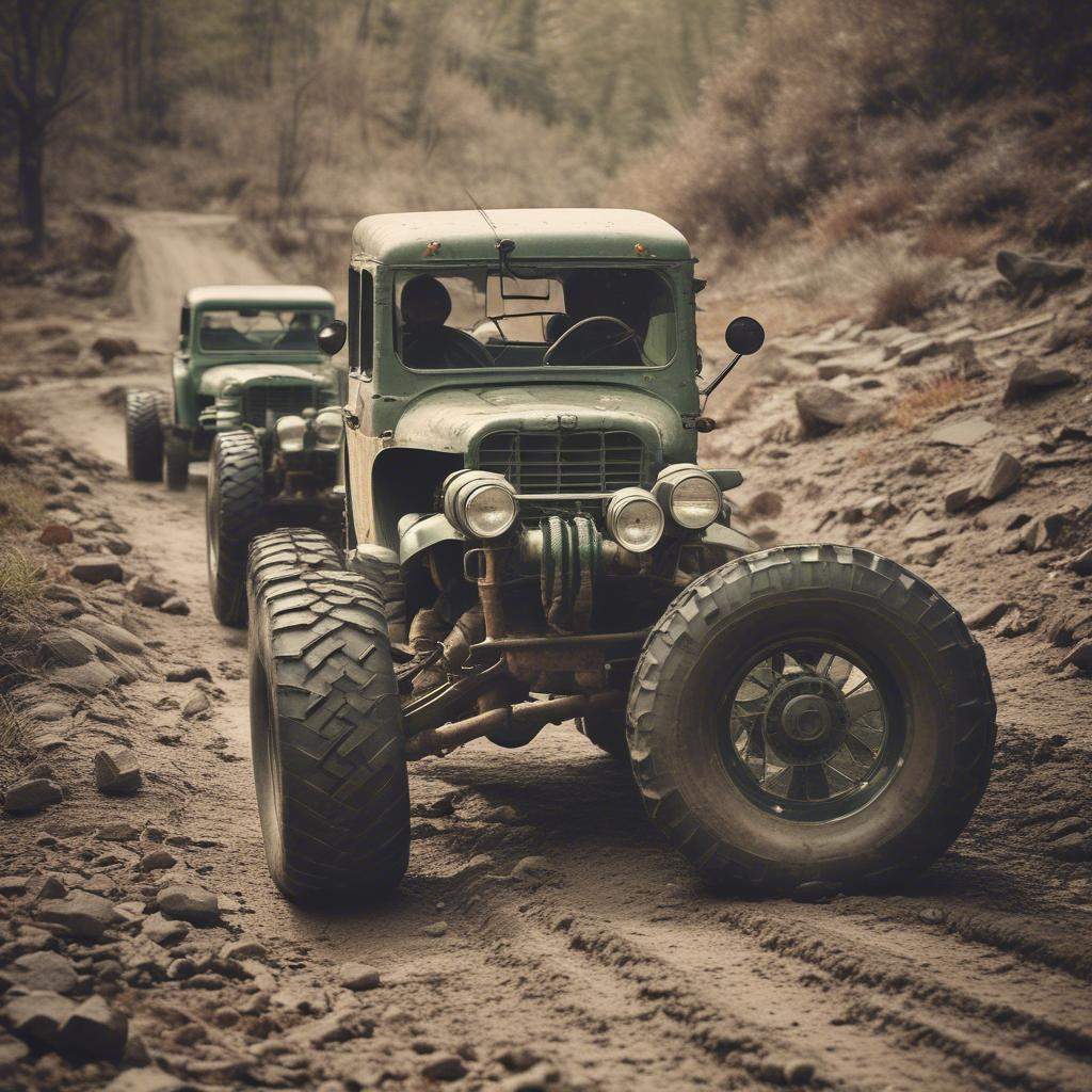 I'm tires in the mud. rock