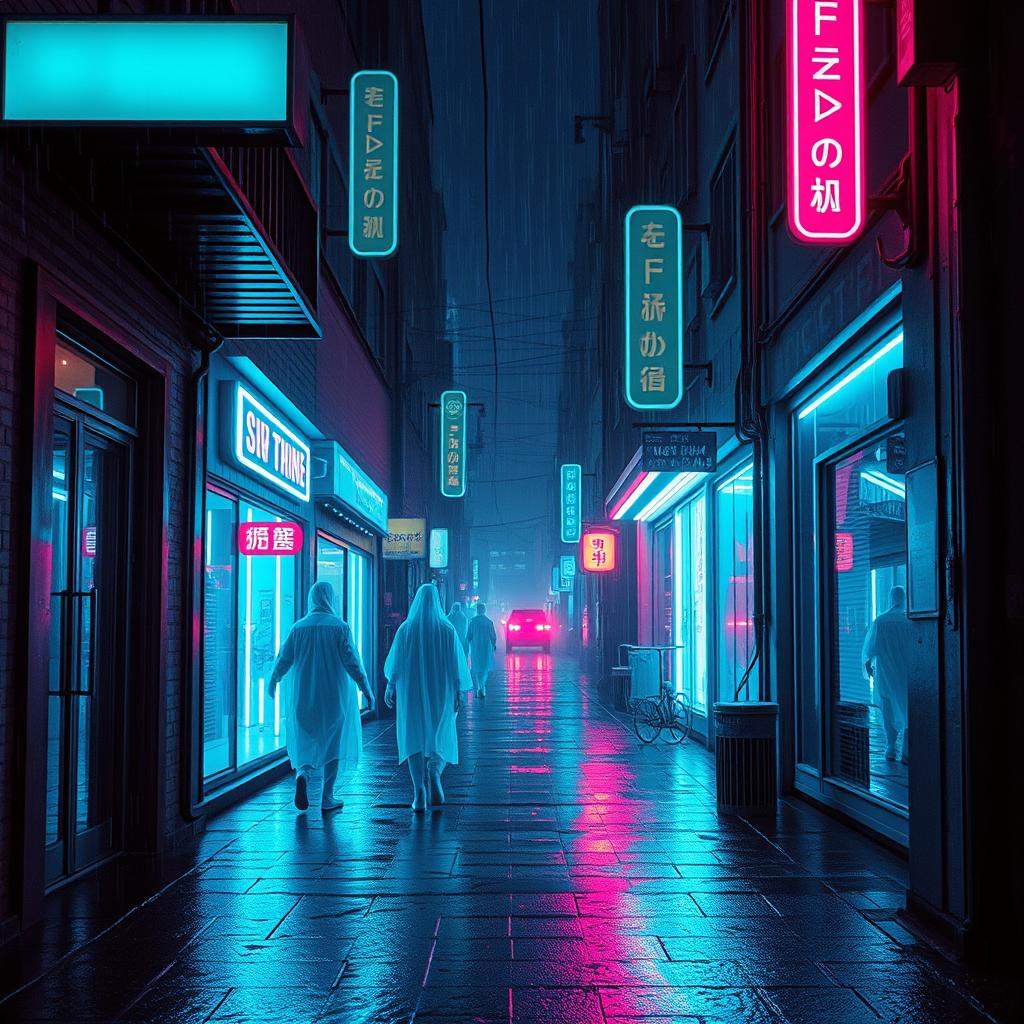 Neon Ghost Procession