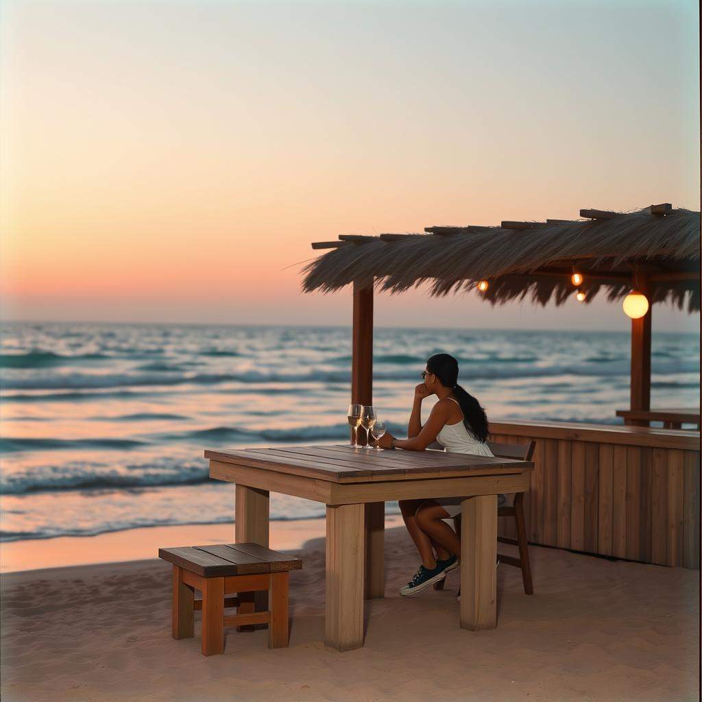 Sitting Outside at the Bar