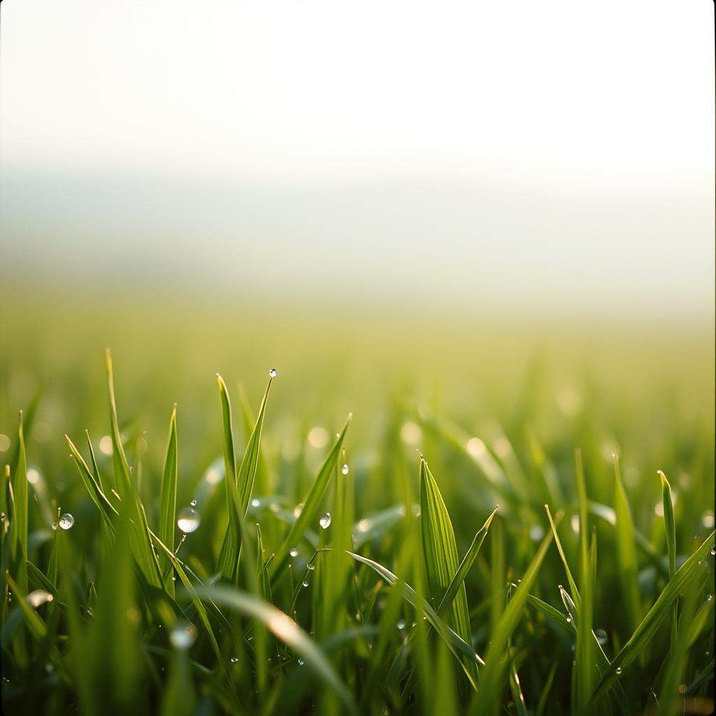 Barfuess im Morgetau