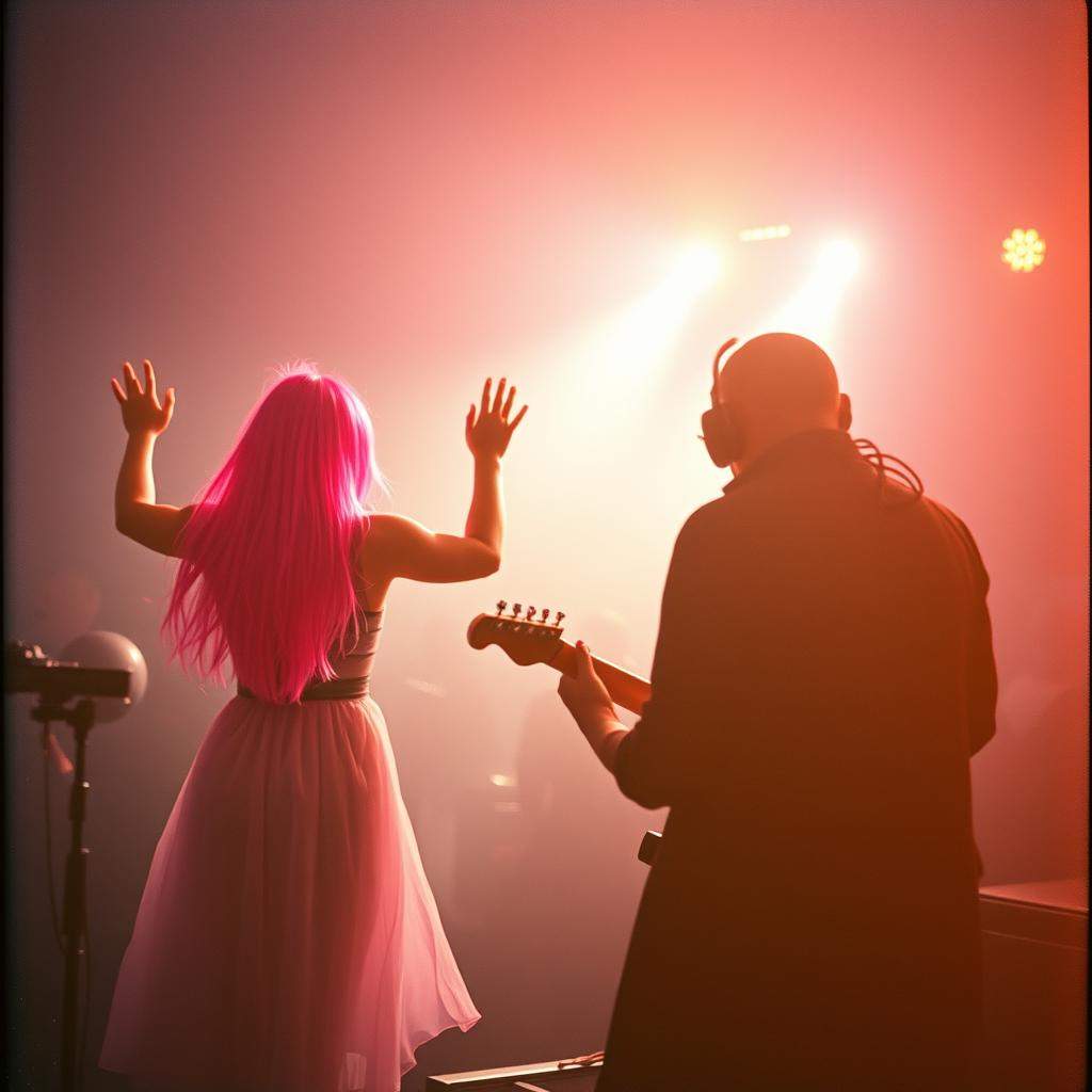 Girl at the rock show