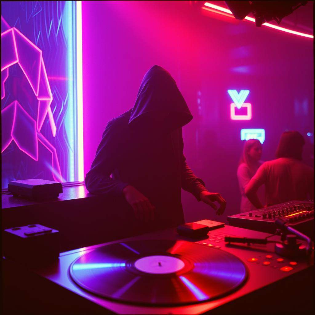 Der DJ spielt den Sound