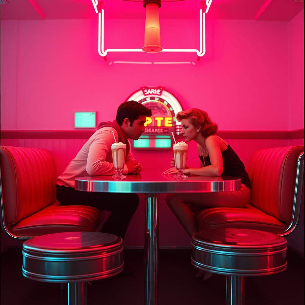 Two straws, one booth