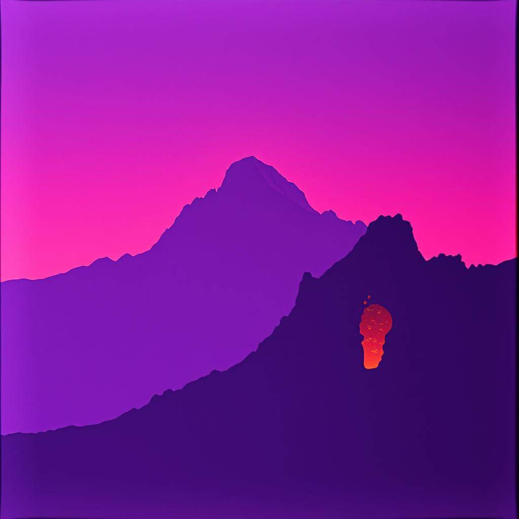 Purple mountain sunset of western Nevada